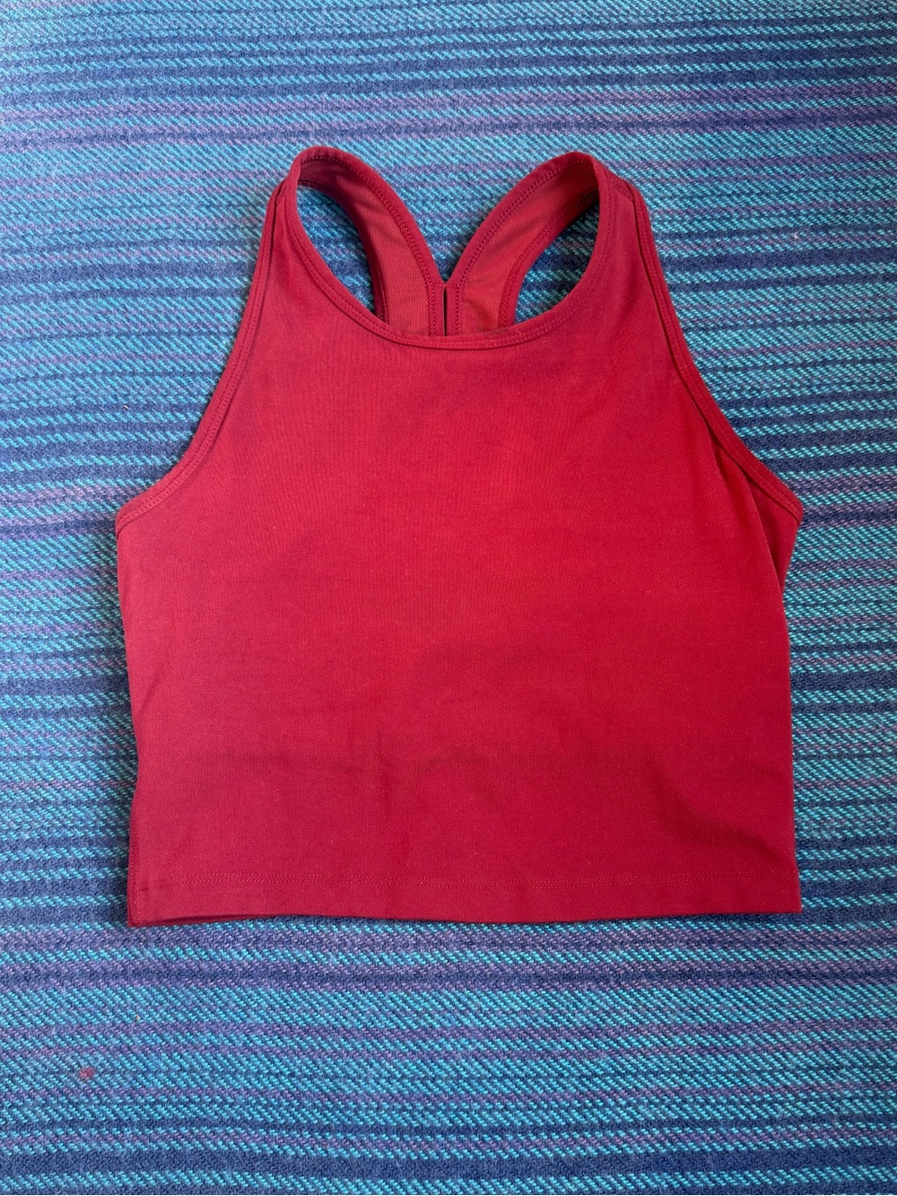 Beyond Yoga Burgundy Red Racerback Crop Top